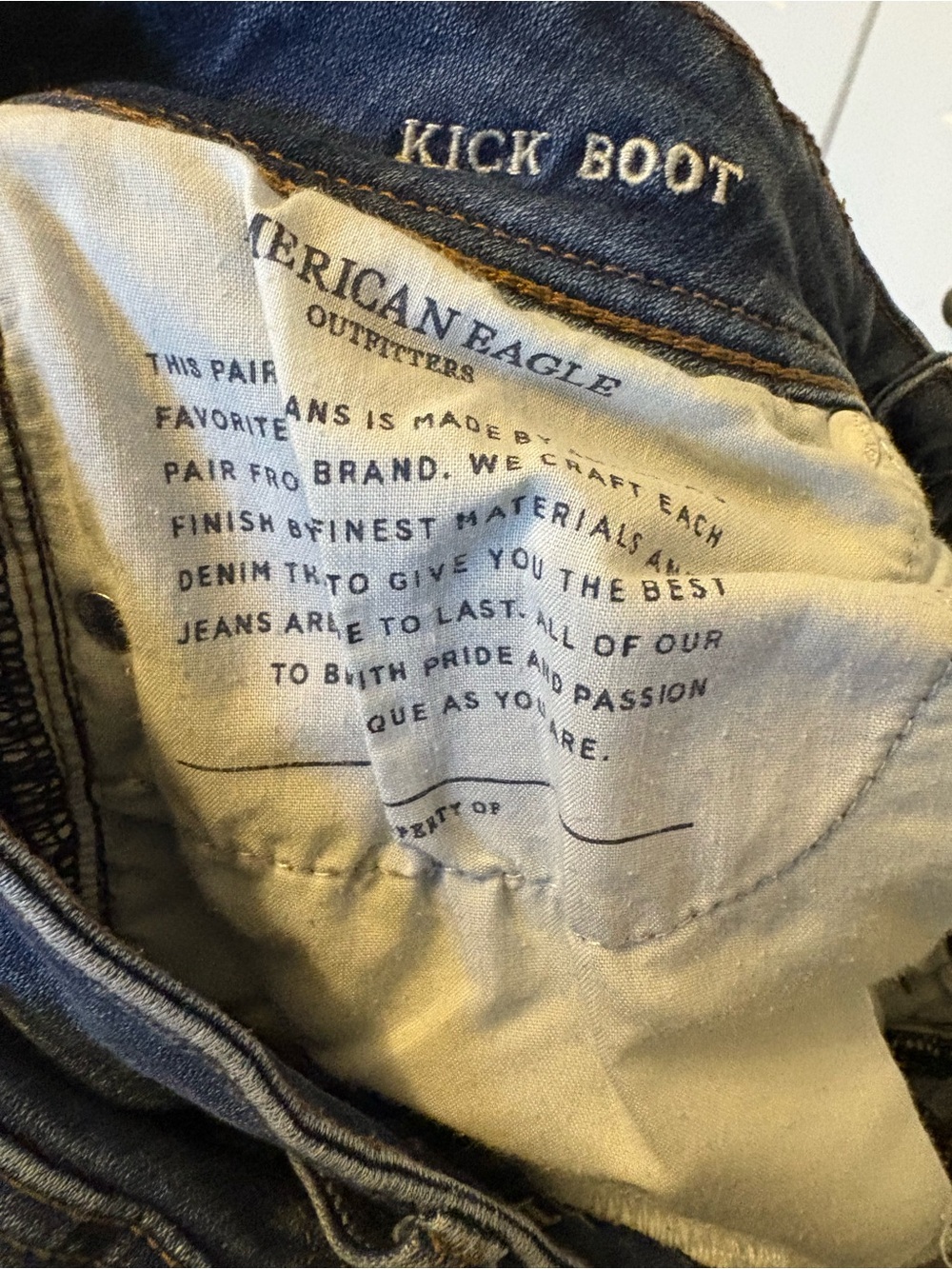 American Eagle Outfitters Dark Blue Bootcut Jeans - Picture 9 of 10